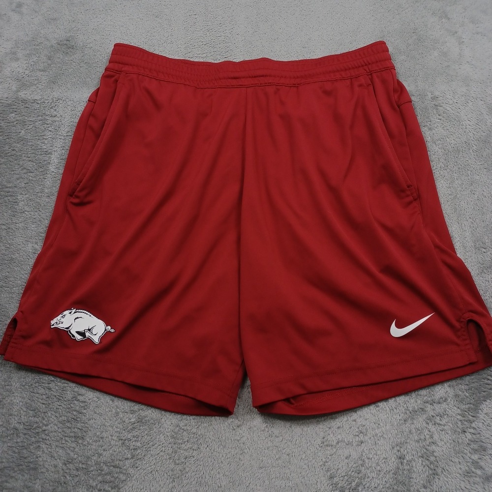 Arkansas Razorbacks Shorts Mens Medium Red Nike Dri Fit Casual